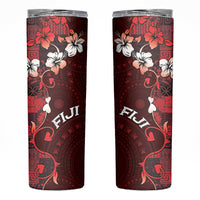 Fiji Masi Skinny Tumbler Fijian Hibiscus Tapa Red Version LT01 Red - Polynesian Pride