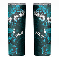 Fiji Masi Skinny Tumbler Fijian Hibiscus Tapa Turquoise Version LT01 Turquoise - Polynesian Pride