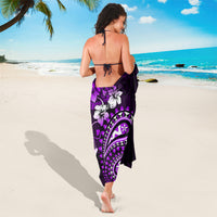 Fiji Masi Paisley Sarong Fijian Hibiscus Tapa Purple Version LT01 - Polynesian Pride