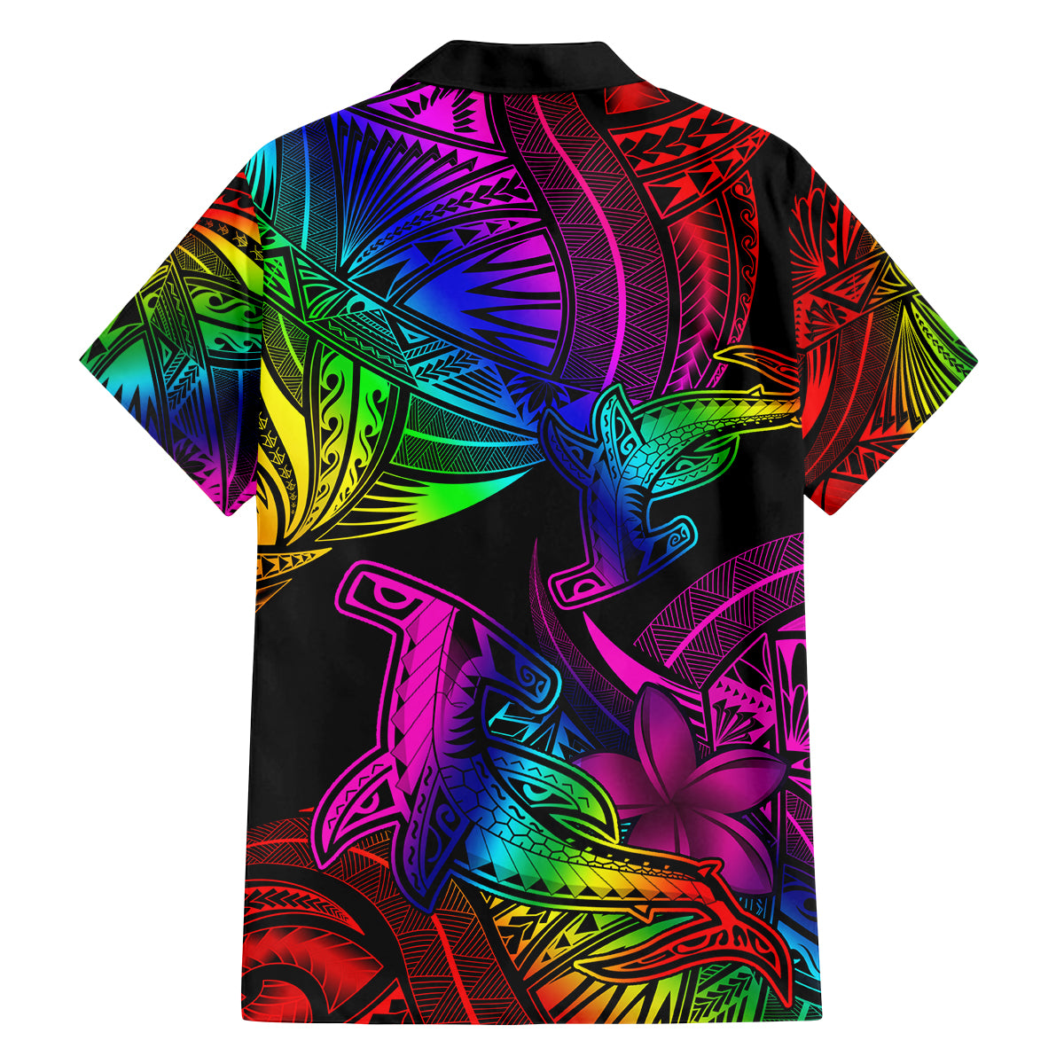 LGBT History Month Family Matching Summer Maxi Dress and Hawaiian Shirt Polynesian Hammerhead Shark LT01 - Polynesian Pride