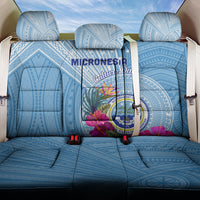Micronesia Culture Day Back Car Seat Cover Tribal Pattern Tropical Style LT01 One Size Blue - Polynesian Pride