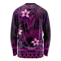 FSM Pohnpei State Long Sleeve Shirt Tribal Pattern Pink Version LT01 - Polynesian Pride