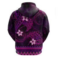 FSM Pohnpei State Zip Hoodie Tribal Pattern Pink Version LT01 - Polynesian Pride