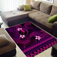 FSM Yap State Area Rug Tribal Pattern Pink Version LT01 - Polynesian Pride
