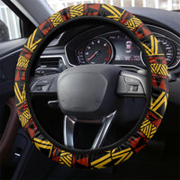 FSM Culture Day Steering Wheel Cover Tribal Pattern Gold Version LT01 - Polynesian Pride