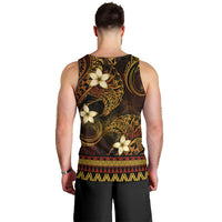 FSM Kosrae State Men Tank Top Tribal Pattern Gold Version LT01 - Polynesian Pride