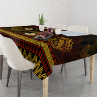 FSM Kosrae State Tablecloth Tribal Pattern Gold Version LT01 - Polynesian Pride
