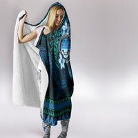 FSM Culture Day Hooded Blanket Tribal Pattern Ocean Version