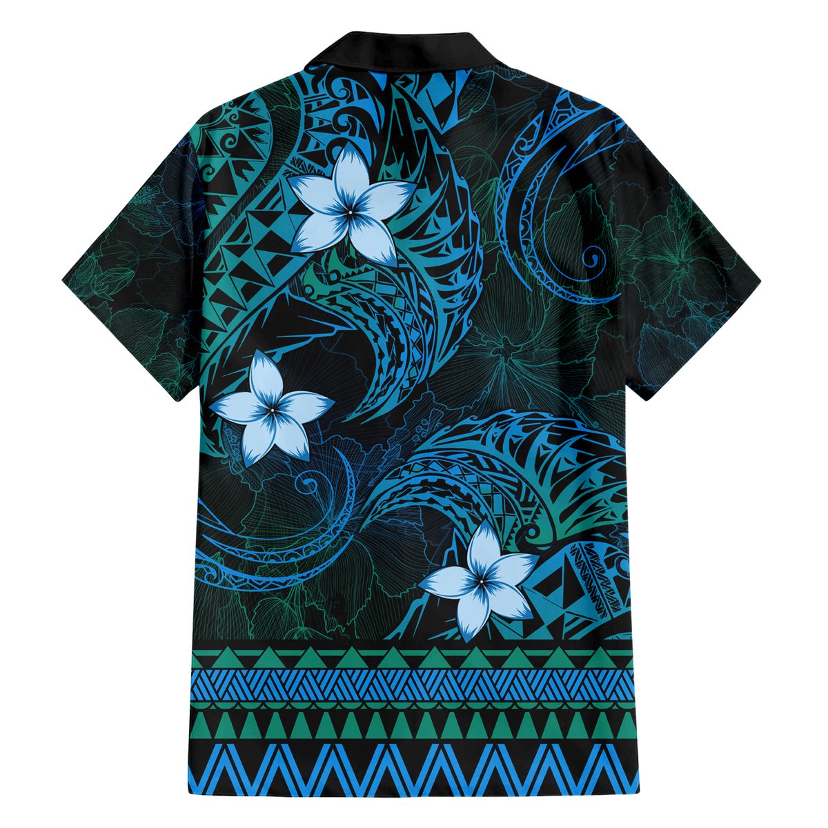 FSM Yap State Hawaiian Shirt Tribal Pattern Ocean Version LT01 - Polynesian Pride