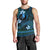 FSM Yap State Men Tank Top Tribal Pattern Ocean Version LT01 - Polynesian Pride