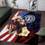 Northern Mariana Islands 4th of July Area Rug Plumeria USA Eagle