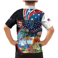 Personalized Guam Fourth of July Family Matching Mermaid Dress and Hawaiian Shirt Tropical Flowers LT01 - Polynesian Pride