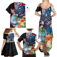 Personalized Guam Fourth of July Family Matching Summer Maxi Dress and Hawaiian Shirt Tropical Flowers LT01 - Polynesian Pride