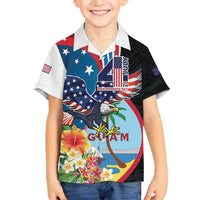 Personalized Guam Fourth of July Family Matching Summer Maxi Dress and Hawaiian Shirt Tropical Flowers LT01 Son's Shirt Multicolor - Polynesian Pride
