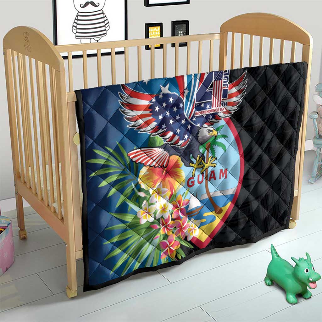 Guam Fourth of July Quilt Tropical Flowers