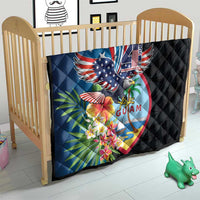 Guam Fourth of July Quilt Tropical Flowers
