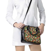 Hawaiian Santa Christmas Pattern Shoulder Handbag Black Version - Polynesian Pride