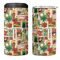 Hawaiian Santa Christmas Pattern 4 in 1 Can Cooler Tumbler White Version LT01 One Size: 16 oz Red - Polynesian Pride
