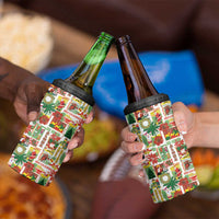 Hawaiian Santa Christmas Pattern 4 in 1 Can Cooler Tumbler White Version LT01 - Polynesian Pride
