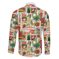 Hawaiian Santa Christmas Pattern Family Matching Short Sleeve Bodycon Dress and Hawaiian Shirt White Version LT01 - Polynesian Pride