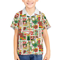 Hawaiian Santa Christmas Pattern Hawaiian Shirt White Version - Polynesian Pride