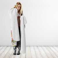 Hawaiian Santa Christmas Pattern Hooded Blanket White Version - Polynesian Pride
