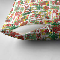 Hawaiian Santa Christmas Pattern Pillow Cover White Version - Polynesian Pride