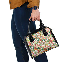 Hawaiian Santa Christmas Pattern Shoulder Handbag White Version - Polynesian Pride