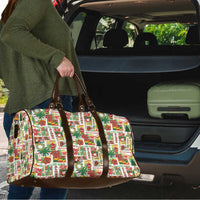 Hawaiian Santa Christmas Pattern Travel Bag White Version - Polynesian Pride