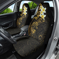 New Zealand Tuatara Plumeria Car Seat Cover Maori Gold Koru Tribal Tattoo LT01 - Polynesian Pride