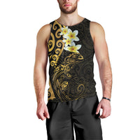 New Zealand Tuatara Plumeria Men Tank Top Maori Gold Koru Tribal Tattoo LT01 - Polynesian Pride