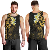 New Zealand Tuatara Plumeria Men Tank Top Maori Gold Koru Tribal Tattoo LT01 - Polynesian Pride