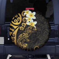 New Zealand Tuatara Plumeria Spare Tire Cover Maori Gold Koru Tribal Tattoo LT01 - Polynesian Pride