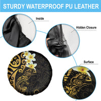 New Zealand Tuatara Plumeria Spare Tire Cover Maori Gold Koru Tribal Tattoo LT01 - Polynesian Pride