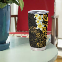 New Zealand Tuatara Plumeria Tumbler Cup Maori Gold Koru Tribal Tattoo LT01 - Polynesian Pride