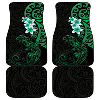New Zealand Tuatara Plumeria Car Mats Maori Green Koru Tribal Tattoo LT01 - Polynesian Pride