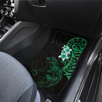 New Zealand Tuatara Plumeria Car Mats Maori Green Koru Tribal Tattoo LT01 - Polynesian Pride