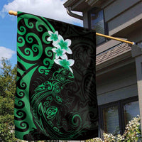 New Zealand Tuatara Plumeria Garden Flag Maori Green Koru Tribal Tattoo LT01 - Polynesian Pride