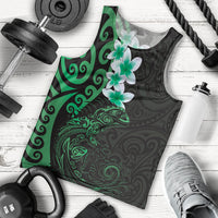 New Zealand Tuatara Plumeria Men Tank Top Maori Green Koru Tribal Tattoo LT01 - Polynesian Pride