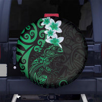 New Zealand Tuatara Plumeria Spare Tire Cover Maori Green Koru Tribal Tattoo LT01 - Polynesian Pride