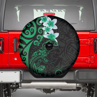 New Zealand Tuatara Plumeria Spare Tire Cover Maori Green Koru Tribal Tattoo LT01 - Polynesian Pride