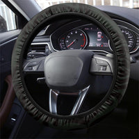 New Zealand Tuatara Plumeria Steering Wheel Cover Maori Green Koru Tribal Tattoo LT01 - Polynesian Pride