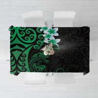 New Zealand Tuatara Plumeria Tablecloth Maori Green Koru Tribal Tattoo LT01 Green - Polynesian Pride