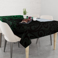 New Zealand Tuatara Plumeria Tablecloth Maori Green Koru Tribal Tattoo LT01 - Polynesian Pride