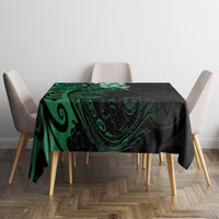 New Zealand Tuatara Plumeria Tablecloth Maori Green Koru Tribal Tattoo LT01 - Polynesian Pride