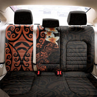 New Zealand Tuatara Plumeria Back Car Seat Cover Maori Orange Koru Tribal Tattoo LT01 - Polynesian Pride