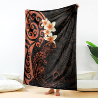 New Zealand Tuatara Plumeria Blanket Maori Orange Koru Tribal Tattoo LT01 - Polynesian Pride