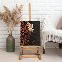 New Zealand Tuatara Plumeria Canvas Wall Art Maori Orange Koru Tribal Tattoo LT01 - Polynesian Pride