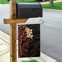 New Zealand Tuatara Plumeria Garden Flag Maori Orange Koru Tribal Tattoo LT01 - Polynesian Pride