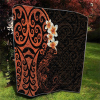 New Zealand Tuatara Plumeria Quilt Maori Orange Koru Tribal Tattoo LT01 - Polynesian Pride